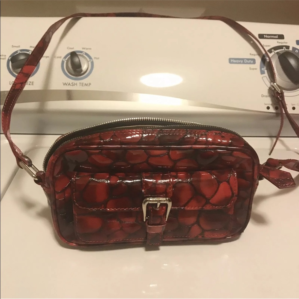 Donald J Pliner small purse, red leather, new